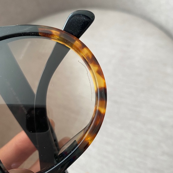 SOLD Celine Aviator Sunglasses in Acetate Black/Havana - Picture 3 of 6